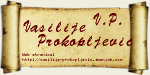 Vasilije Prokopljević vizit kartica